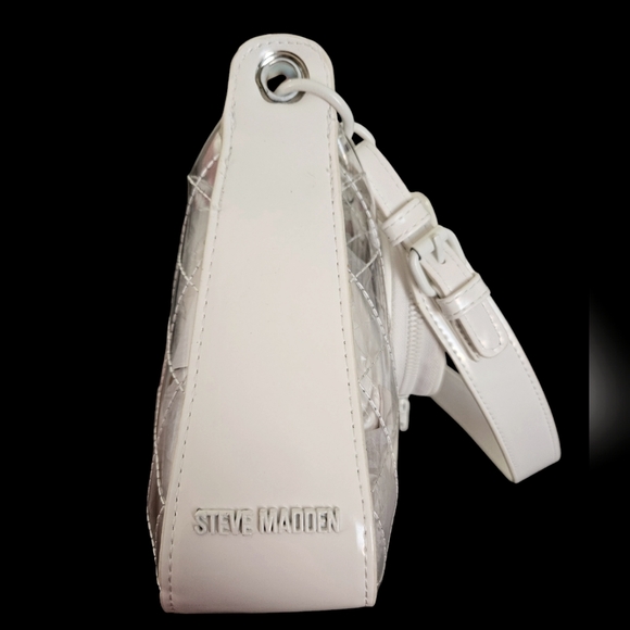 NWT Steve Madden 3-pc White/Clear Shoulder Bag/Purse - Picture 5 of 6
